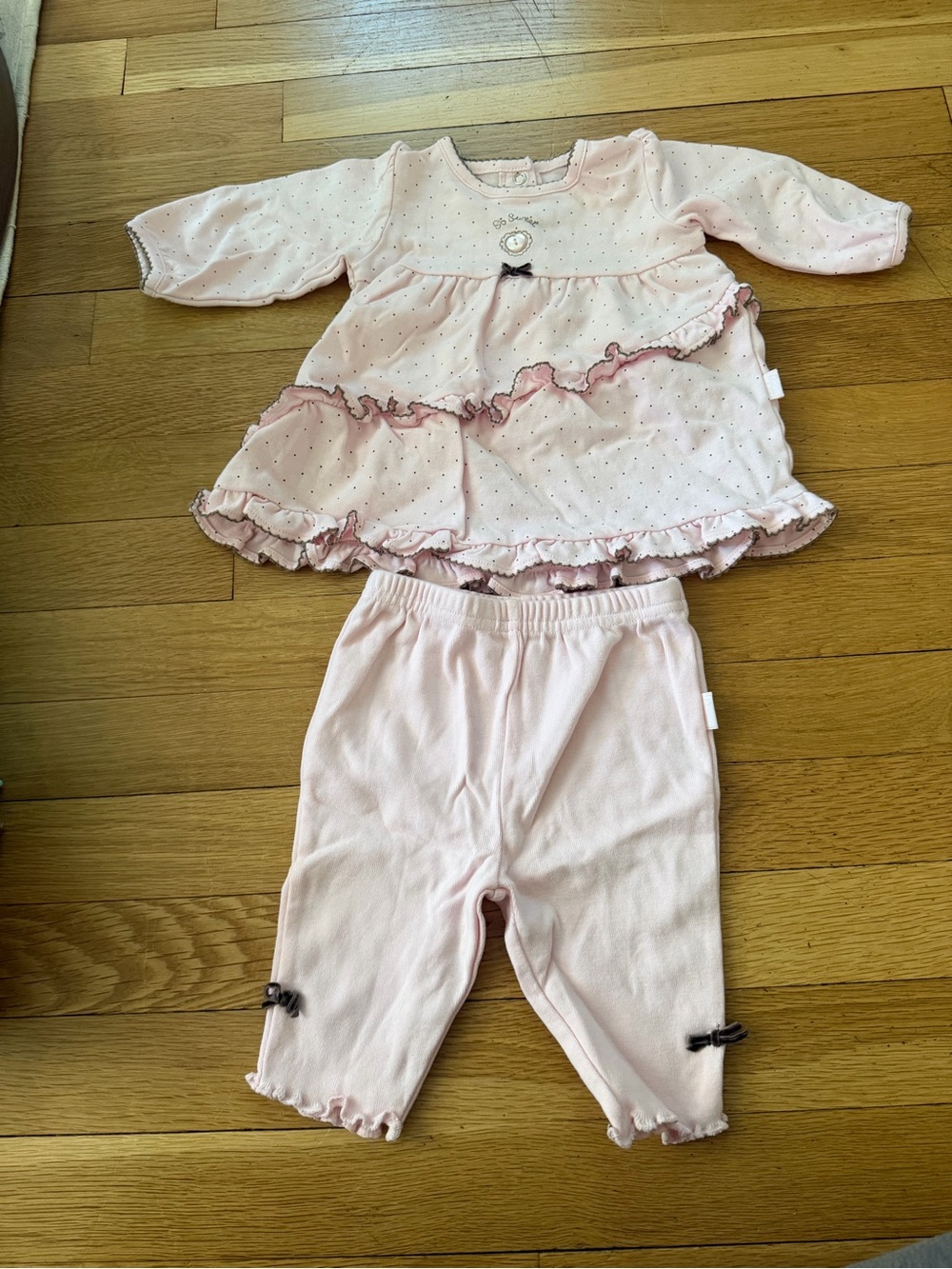 Etcetera Pink Ruffle Baby Matching Set